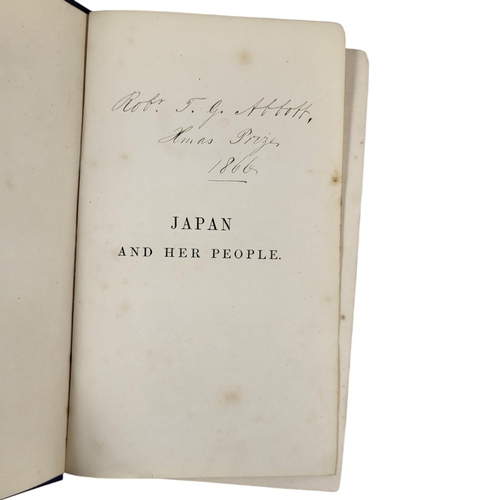 402 - TRAVEL - ANDREW STEINMETZ, JAPAN AND HER PEOPLE, FIRST EDITION, 1859
Re-bound in full calf, good exa... 