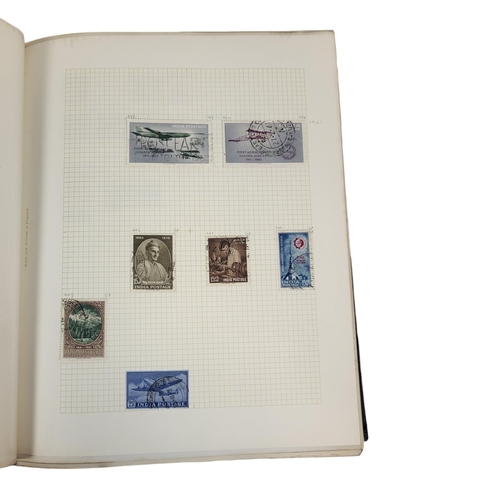 410 - GROUP OF THREE STANLEY GIBBONS STAMP ALBUMS.