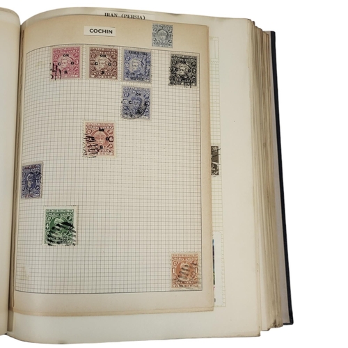 410 - GROUP OF THREE STANLEY GIBBONS STAMP ALBUMS.