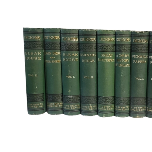 419 - THE WORKS OF CHARLES DICKENS, 1874 - 1876, DICKENS, CHARLES, A COMPLETE SET OF THIRTY VOLUMES FROM T... 