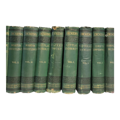 419 - THE WORKS OF CHARLES DICKENS, 1874 - 1876, DICKENS, CHARLES, A COMPLETE SET OF THIRTY VOLUMES FROM T... 