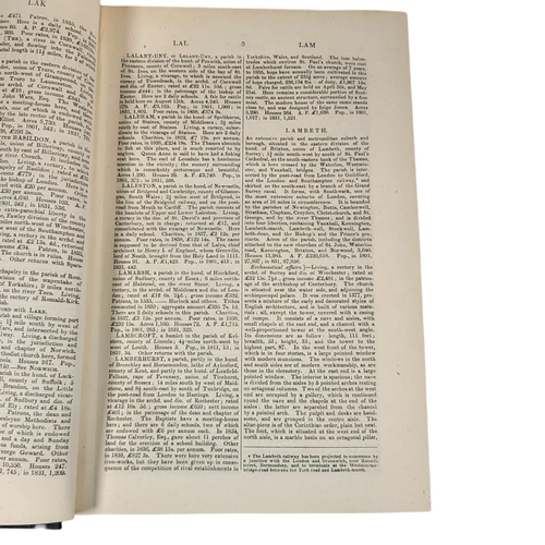 421 - LAW, THE PARLIAMENTARY GAZETTEER OF ENGLAND AND WALES
Adapted to the New Poor Law, Franchise, Munici... 