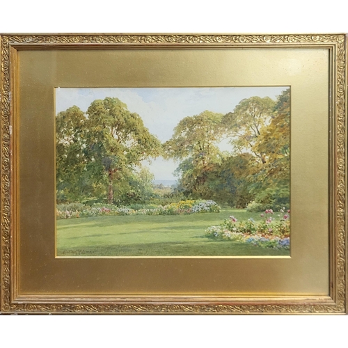 462 - HAROLD SUTTON PALMER, 1854 - 1933, A PAIR OF WATERCOLOUR, LANDSCAPES
Titled ‘The Garden at East Hill... 