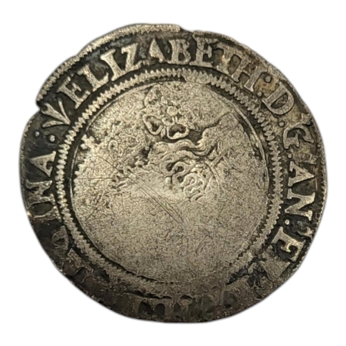 681 - A QUEEN ELIZABETH I SILVER SIXPENCE COIN, DATED 1564 
With shield back.
(approx 2.5cm)

Condition: s... 