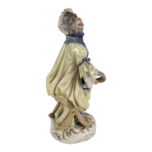 770A - AFTER MEISSEN 18TH CENTURY ORIGINAL, A SET OF 15 PORCELAIN ANTHROPOMORPHIC FIGURES, MONKEY BAND BY R... 