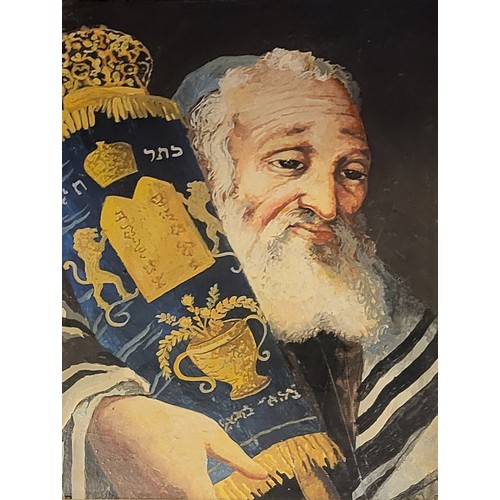 505 - ISRAEL HENRY LIEBO, 1919 - 1987, OIL ON BOARD
Portrait of a Rabbi, along with another, both framed.
... 