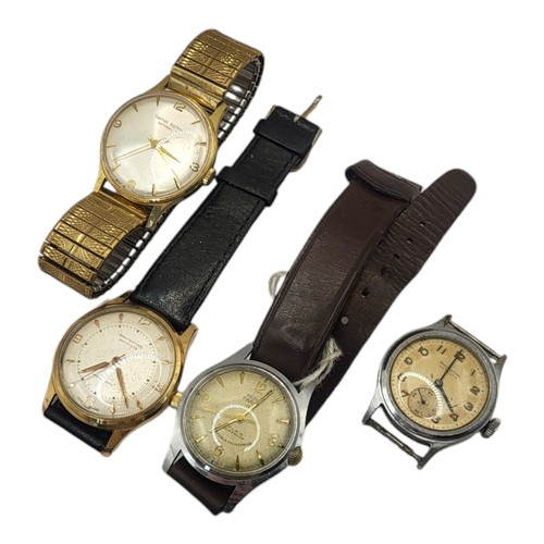 700 - A COLLECTION OF FOUR VINTAGE MECHANICAL GENT’S WRISTWATCHES
To include steel watches by Berg Parat B... 