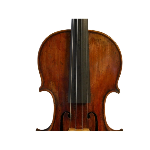 394 - A LATE 18TH/EARLY 19TH CENTURY PANORMO SCHOOL VIOLIN
labelled Vincenzo Panormo fecit.
(length of bac... 