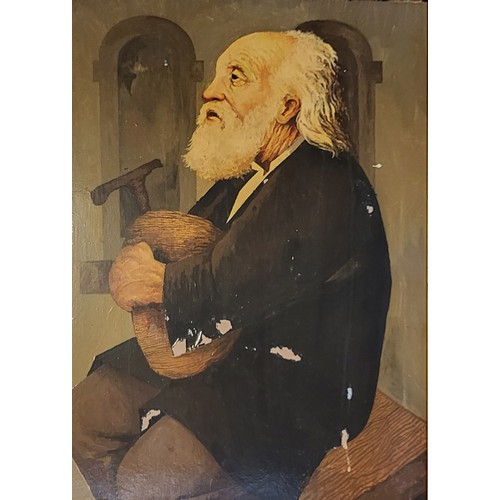 343 - ISRAEL HENRY LIEBO, 1919 - 1987, OIL ON BOARD
Portrait of a Rabbi, along with another, both framed.
... 