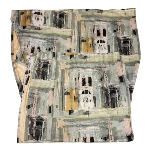 140 - AFTER JOHN PIPER, 1903 - 1992, DESIGN, TWO MID 20TH CENTURY COTTON AND SILK CURTAINS
Coloured printe... 