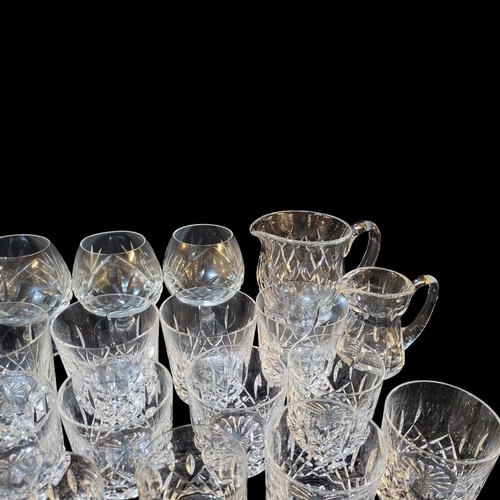 161 - A COLLECTION OF THIRTY VARIOUS LEAD CRYSTAL DRINKING VESSELS
Including thirteen whisky tumblers, thr... 