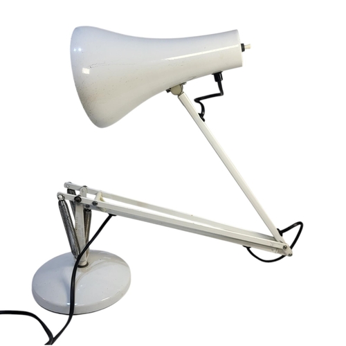 175 - A 1980'S WHITE PAINTED METAL ANGLEPOISE STYLE STUDENT'S DESK LIGHT/LAMP
Serge Monille, 1922 - 1988, ... 