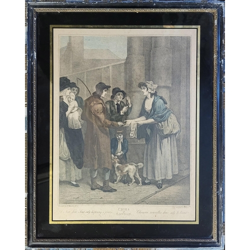 303 - A SET OF TEN 19TH CENTURY HAND COLOURED ENGRAVINGS
Titled ‘Cries of London’ after L’Schiavonetti, pa... 