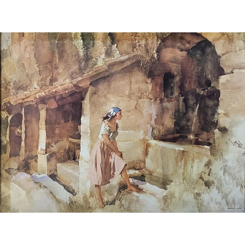 321 - AFTER WILLIAM RUSSELL FLINT, 1880 - 1969, A PAIR OF PORTRAIT PRINTS
Titled ‘The Wishing Well’ and ‘P... 