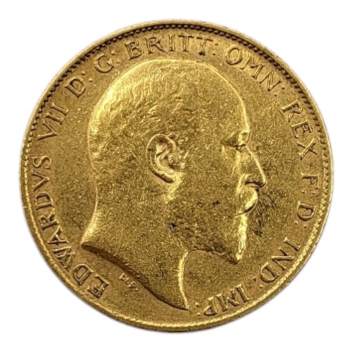 26A - A KING EDWARD VII 22CT GOLD HALF SOVEREIGN COIN, DATED 1909 
With King George and dragon to reverse.... 