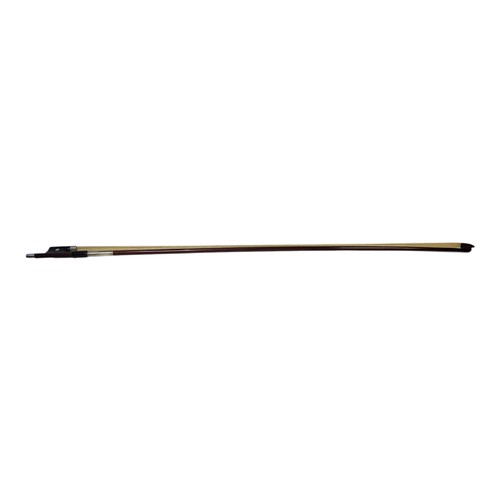 398 - ARTHUR RICHARD BULTITUDE, A SILVER VIOLIN BOW
Round stick, ebony frog, pearl eye, stamped ‘A.R. Bult... 