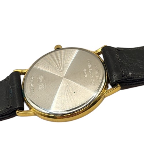 40A - LONGINES, A VINTAGE GOLD PLATED GENTS WRISTWATCH
Having a white tone dial with calendar window, on a... 