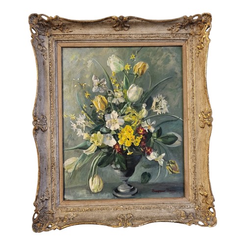 301A - SEYMOUR TURNER, AN EARLY 20TH CENTURY OIL ON CANVAS
Still life, vase of flowers, signed, details ver... 