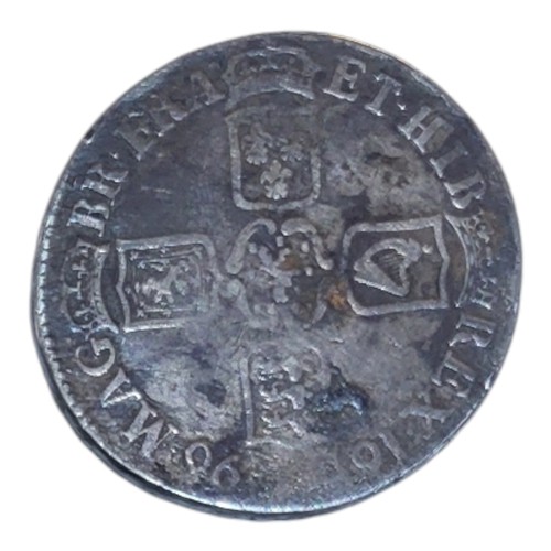 55A - A WILLIAM III, 1694 - 1702, SILVER CROWN, DATED 1696
The obverse with a bare headed bust of Gulienus... 