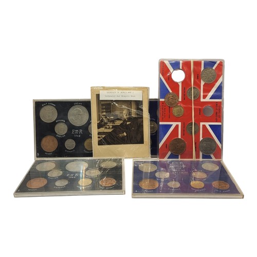 69A - A COLLECTION OF FIVE BRITISH PROOF COIN SETS, DATED 1964, 1965, 1965, 1966 
X2, in protective capsul... 