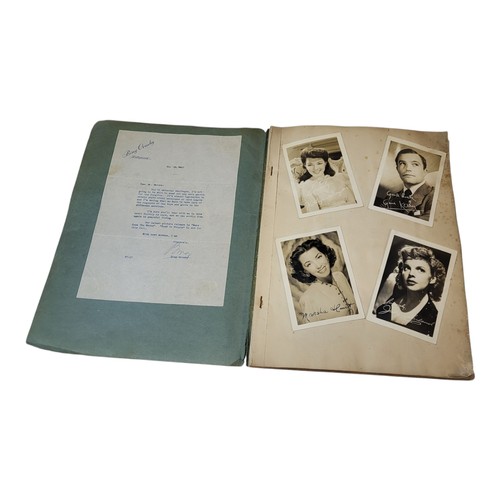 246 - AN INTERESTING FOLIO OF OVER EIGHTY BLACK AND WHITE PHOTOGRAPHS OF EARLY HOLLYWOOD MEMORABILIA FILM ... 