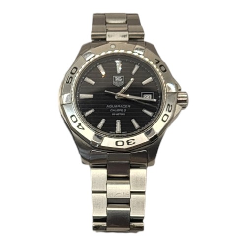 44A - TAG HEUER AQUARACER, A STAINLESS STEEL GENT’S WRISTWATCH
Black tone dial marked Calibre 5 with calen... 