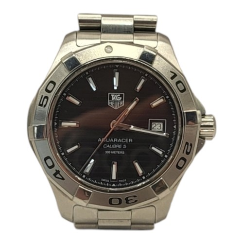 44A - TAG HEUER AQUARACER, A STAINLESS STEEL GENT’S WRISTWATCH
Black tone dial marked Calibre 5 with calen... 