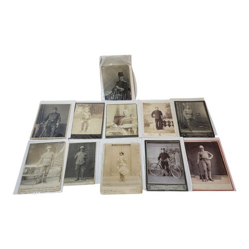 260 - A COLLECTION OF TEN VICTORIAN AND LATER BRITISH MILITARY BLACK AND WHITE PORTRAIT PHOTOGRAPHS
Wearin... 