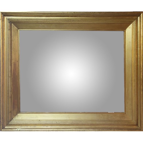 267 - A 19TH CENTURY DEEP CUSHION GILT FRAMED MIRROR.
(72cm x 60cm)

Condition: good, small restored chip ... 