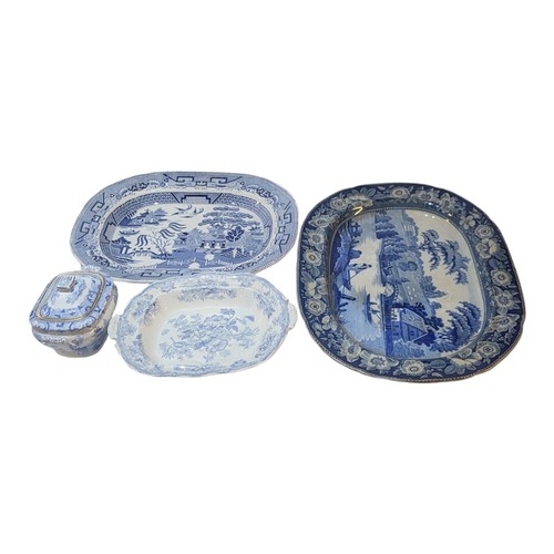 274 - AN EARLY 19TH CENTURY STAFFORDSHIRE BLUE AND WHITE TRANSFER PRINTED MEAT PLATTER, CIRCA 1900
In Wild... 