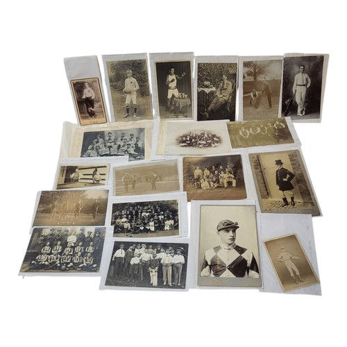 294 - A COLLECTION OF VICTORIAN AND LATER SPORTING BLACK AND WHITE PHOTOGRAPHS
To include a photographic p... 