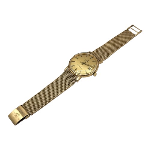 35A - TISSOT, A VINTAGE 9CT GOLD AUTOMATIC GENT’S WRISTWATCH
Gold tone dial with calendar window, marked ‘... 