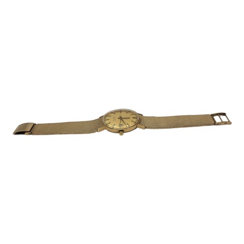 35A - TISSOT, A VINTAGE 9CT GOLD AUTOMATIC GENT’S WRISTWATCH
Gold tone dial with calendar window, marked ‘... 