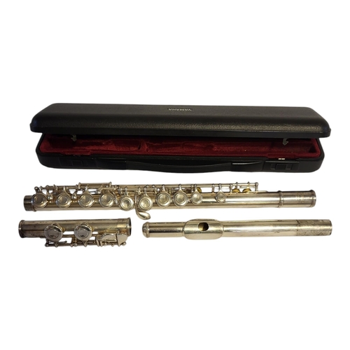 550 - A YAMAHA YFL211S SILVER PLATED FLUTE
Stamped ‘Yamaha Established in 1887 Japan’ to main body, in ori... 