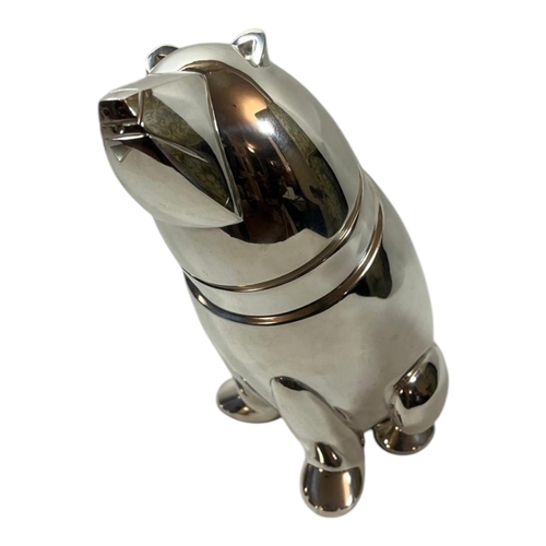 246 - AN ART DECO STYLE SILVER PLATED COCKTAIL SHAKER
Stylised Polar Bear form and impressed hallmarks to ... 