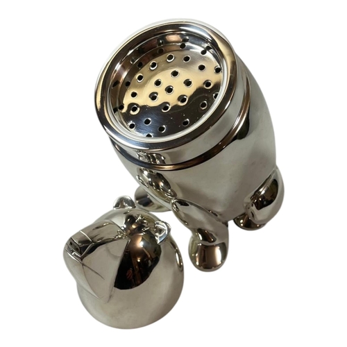 246 - AN ART DECO STYLE SILVER PLATED COCKTAIL SHAKER
Stylised Polar Bear form and impressed hallmarks to ... 