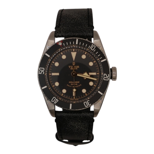 8 - ROLEX, TUDOR, BLACK BAY, A VINTAGE STAINLESS STEEL GENT’S WATCH
Rotating black enamel bezel,black to... 