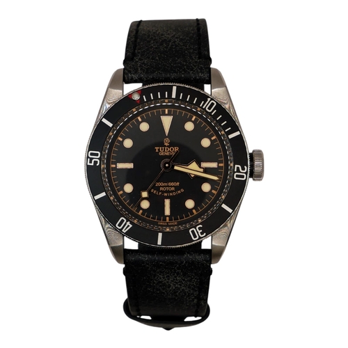 8 - ROLEX, TUDOR, BLACK BAY, A VINTAGE STAINLESS STEEL GENT’S WATCH
Rotating black enamel bezel,black to... 