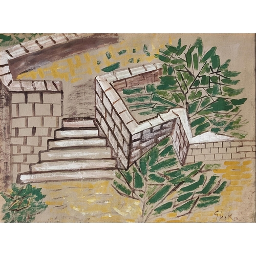 326 - GHIKA (HATZIKYRIAKOS) NIKOS GREEK, 1906 - 1994, A MID 20TH CENTURY OIL/TEMPERA ON CANVAS
Landscape, ... 