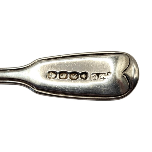 78 - A SET OF FOUR GEORGIAN SILVER TEASPOONS
Heavy gauge fiddle pattern, hallmarked London, 1831, togethe... 