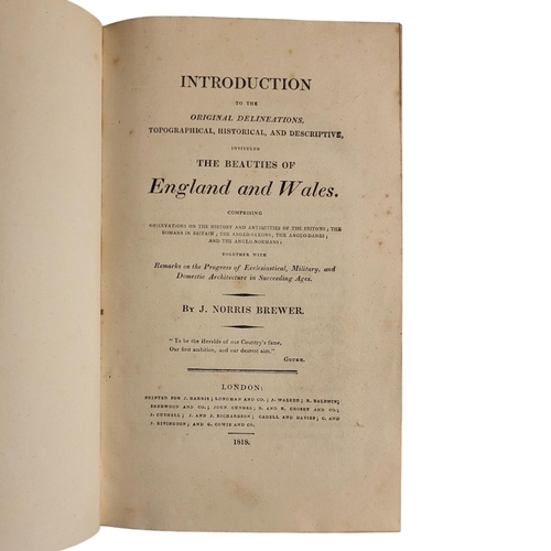 168 - BEAUTIES OF ENGLAND AND WALES,A SET OF EARLY 19TH CENTURY LEATHER BOUND BOOKS
Twenty-six volumes inc... 