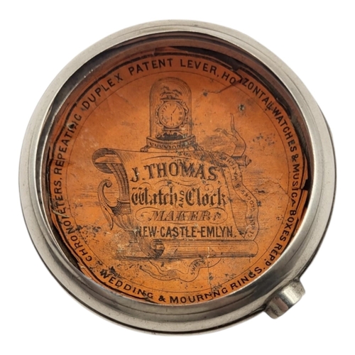 45 - A 19TH CENTURY SILVER VERGE GENT'S POCKET WATCH
The fusee movement marked Thomas Evans, Newcastle Em... 