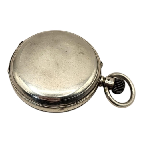 59 - AN EARLY 20TH CENTURY SILVER CHRONOGRAPH GENT’S POCKET WATCH
Two subsidiary dials and start/stop and... 