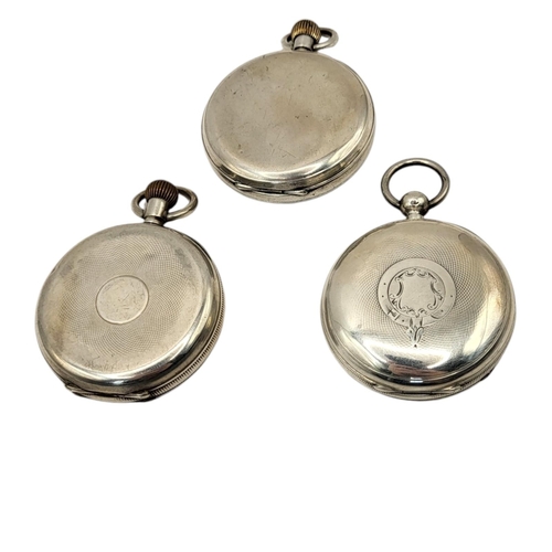 65 - A COLLECTION OF THREE VICTORIAN AND LATER OPEN FACE GENT’S POCKET WATCHES,subsidiary seconds dial an... 