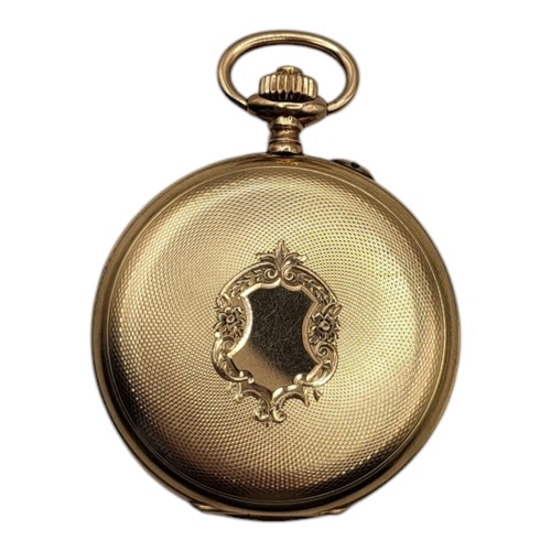 141 - PAUL BUHRE, A RUSSIAN EARLY 20TH CENTURY 14CT GOLD FULL HUNTER POCKET WATCH
Having fine engraved cas... 