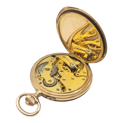 141 - PAUL BUHRE, A RUSSIAN EARLY 20TH CENTURY 14CT GOLD FULL HUNTER POCKET WATCH
Having fine engraved cas... 