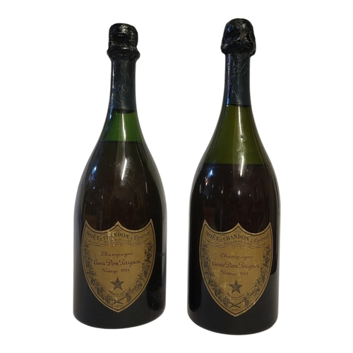 270 - 1964 DOM PÉRIGNON VINTAGE CHAMPAGNE, 12.5% ABV, 75cl (2 bottles in lot).


Condition: (Bottle 1) Lev... 