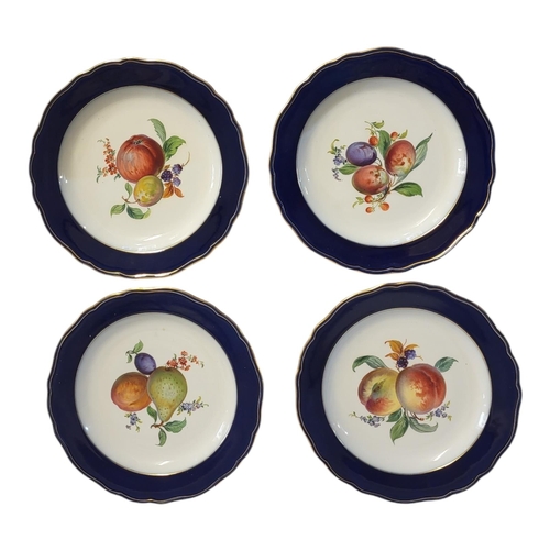 314 - MEISSEN, A SET OF FOUR PORCELAIN CABINET PLATES, CIRCA 1924 - 1934
Each centrally polychrome painted... 