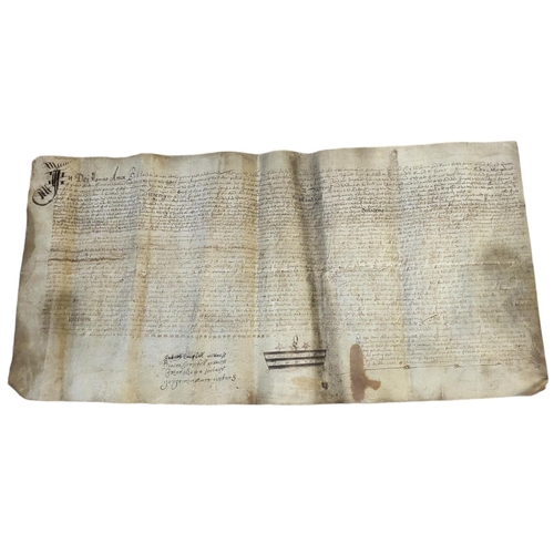 21 - JOHN CAMPBELL 4TH DUKE OF ARGYLL, A 17TH CENTURY WAXED PAPER DOCUMENT
Handwritten text dated 1693, i... 