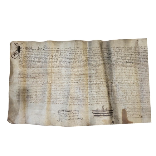 21 - JOHN CAMPBELL 4TH DUKE OF ARGYLL, A 17TH CENTURY WAXED PAPER DOCUMENT
Handwritten text dated 1693, i... 